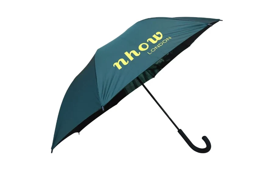 Branded straight umbrella with hook handle